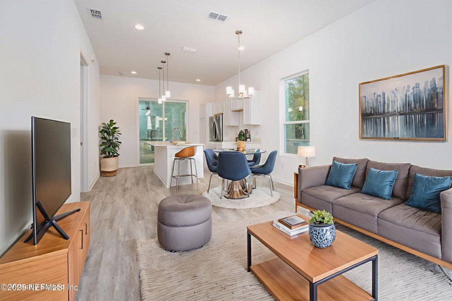 Furnished interior view inside a new home in , Jacksonville (Image 9). Furnished interior view inside a new home in , Jacksonville (Image 9).