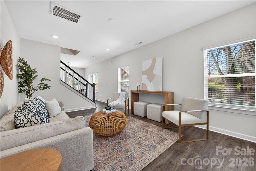 Furnished interior view inside a new home in , Charlotte (Image 5). Furnished interior view inside a new home in , Charlotte (Image 5).