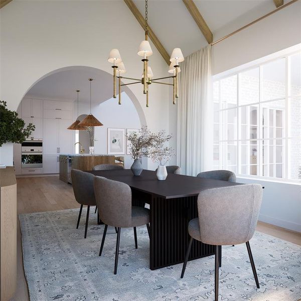 Furnished interior view inside a new home in , Dallas (Image 10).