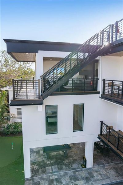Exterior details and patio area of a home in , Sarasota (Image 34).