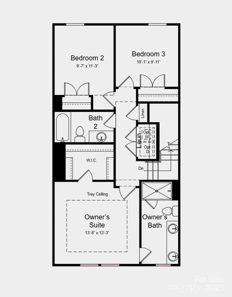Upper Level Floor Plan - Additional highlights include: fireplace, beverage center, gourmet kitchen
