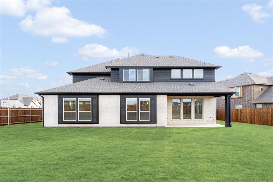 Exterior details and patio area of a home in Wildflower Ranch 60-65, Fort Worth (Image 27).