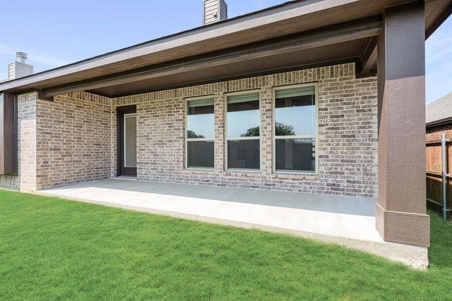 Exterior details and patio area of a home in Godley Ranch Classic, Godley (Image 27). Exterior details and patio area of a home in Godley Ranch Classic, Godley (Image 27).