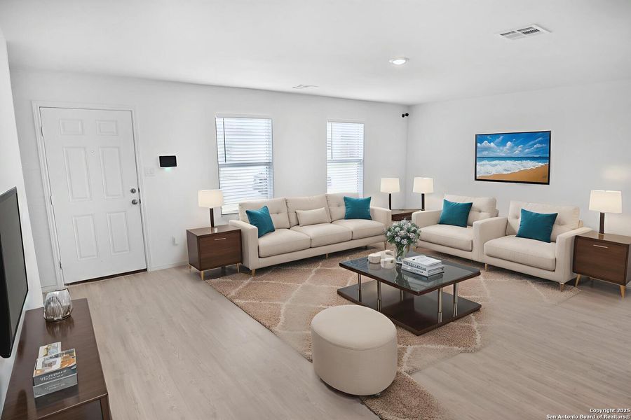 Furnished interior view inside a new home in Southton Meadows: Stonehill Collection, San Antonio (Image 4).