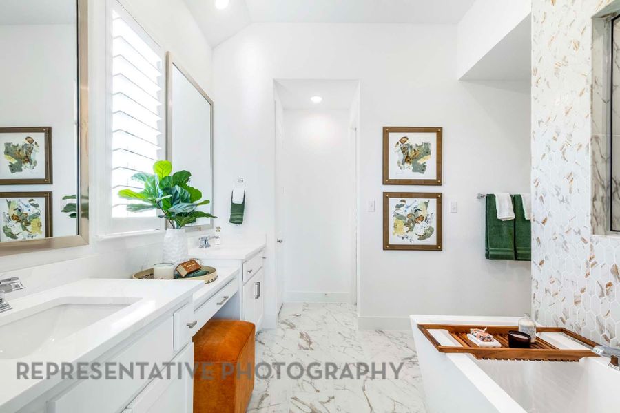 Furnished interior view inside a new home in 6 Creeks at Waterridge: 60ft. lots, Kyle (Image 13). Furnished interior view inside a new home in 6 Creeks at Waterridge: 60ft. lots, Kyle (Image 13).