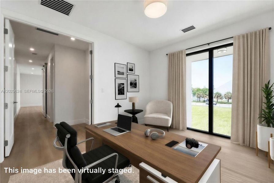 Furnished interior view inside a new home in , Miami (Image 15).