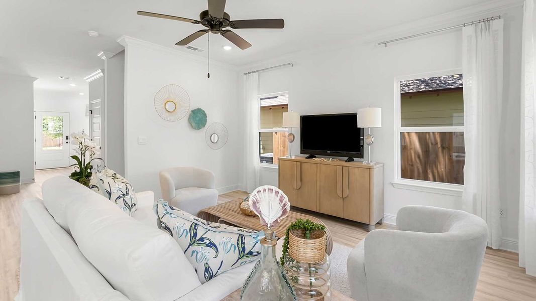 Furnished interior view inside a new home in Sanctuary Beach, Panama City Beach (Image 7).