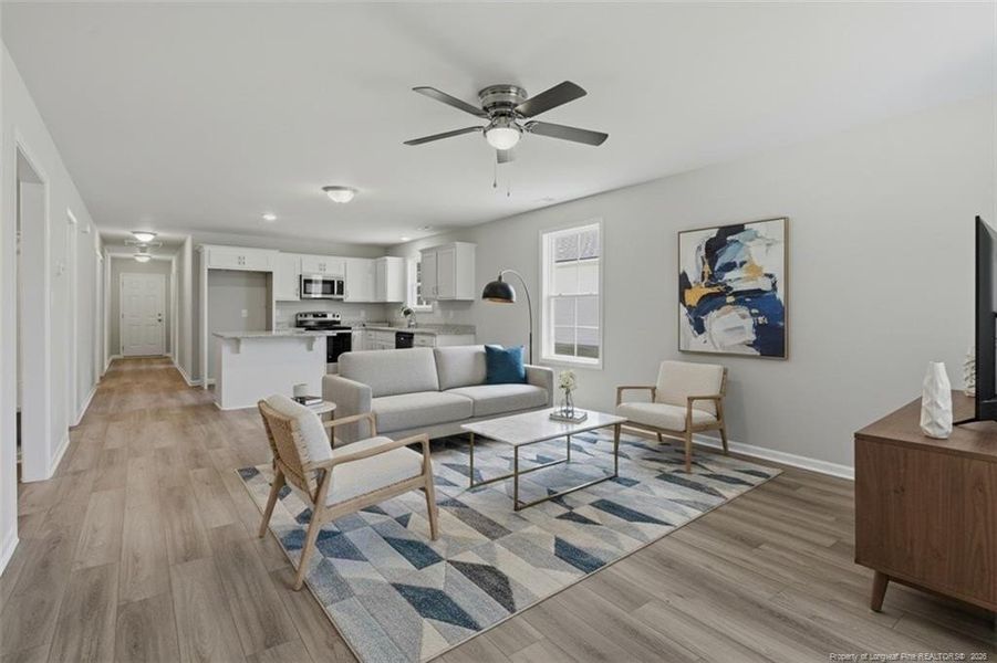 Staged living area