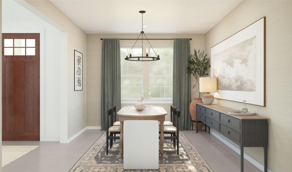 Sun-lit dining room (*Artist rendering used for illustration purposes only.) Sun-lit dining room (*Artist rendering used for illustration purposes only.)