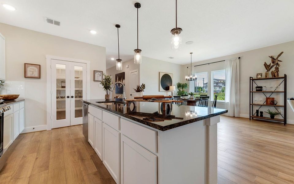 Representative furnished interior of a home built from the Pedernales by CastleRock Communities in Lone Oak, San Antonio (Image 14).