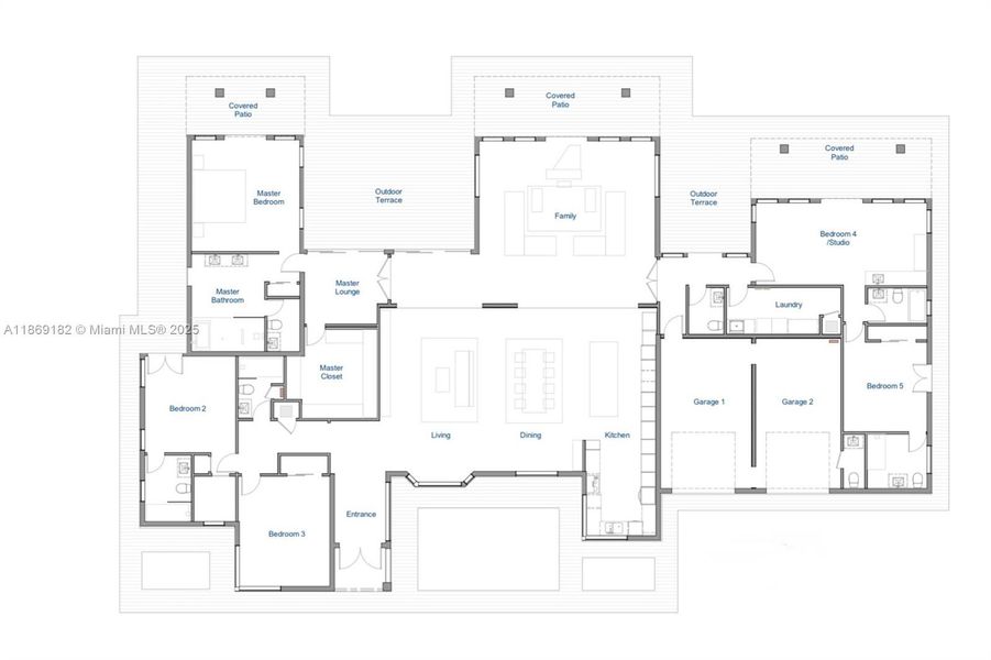 2D floor plan layout of this home in , Coral Gables, FL (Image 3).