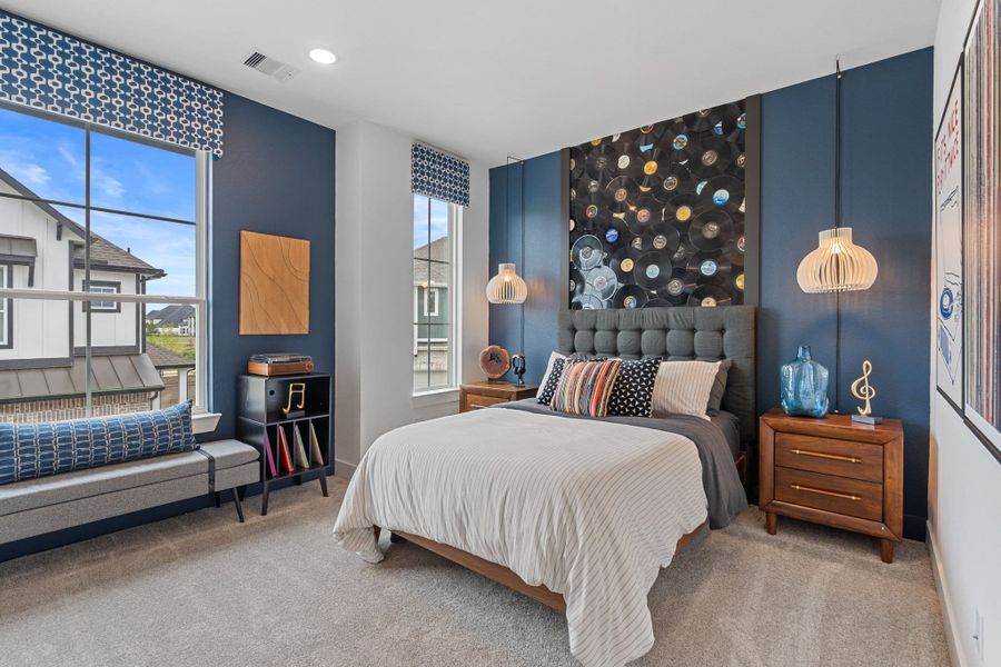 Furnished interior view inside a new home in Bridgeland, Cypress (Image 15). Furnished interior view inside a new home in Bridgeland, Cypress (Image 15).