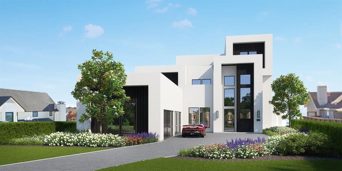 Front exterior of a new home in , Prosper, TX, highlighting curb appeal (Image 1). Front exterior of a new home in , Prosper, TX, highlighting curb appeal (Image 1).