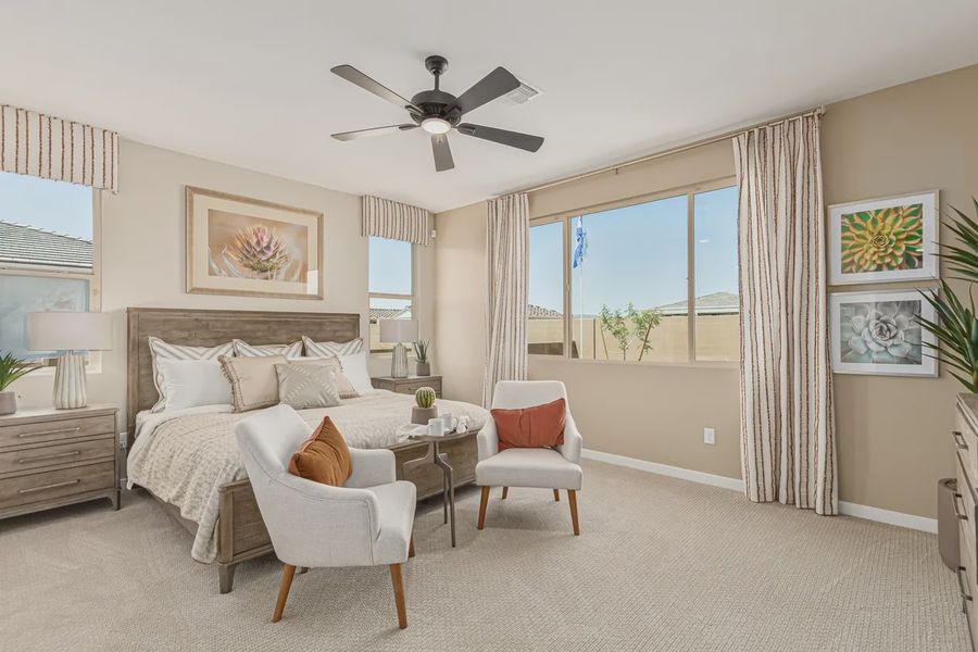 Representative furnished interior of a home built from the 2257 by Elliott Homes in Acacia at Santana, Yuma (Image 18).