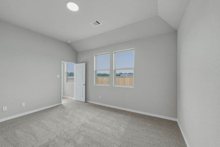 Primary Bedroom in the Cedar home plan by Trophy Signature Homes – REPRESENTATIVE PHOTO Primary Bedroom in the Cedar home plan by Trophy Signature Homes – REPRESENTATIVE PHOTO