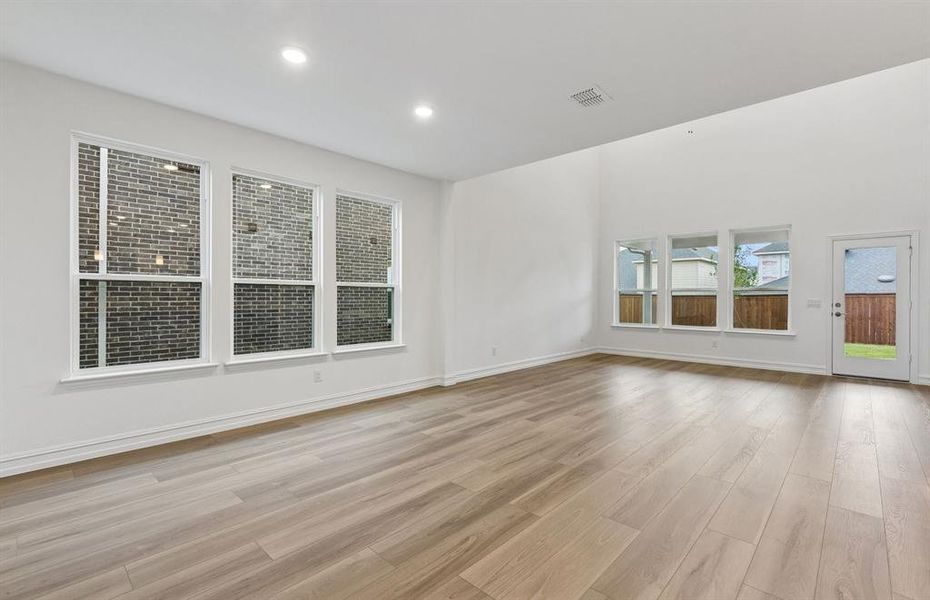 Main living areas with large windows Main living areas with large windows