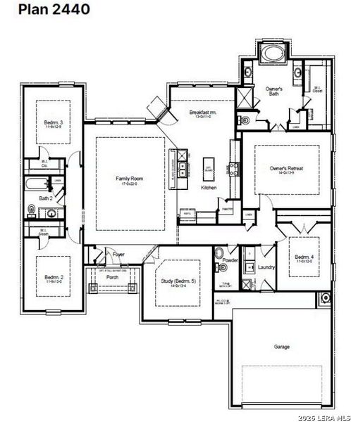 2D floor plan layout of this home in Lonesome Dove, San Antonio, TX (Image 5).