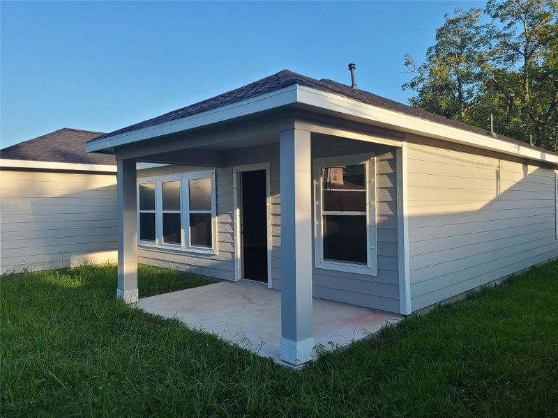 Exterior details and patio area of a home in , Texas City (Image 12). Exterior details and patio area of a home in , Texas City (Image 12).
