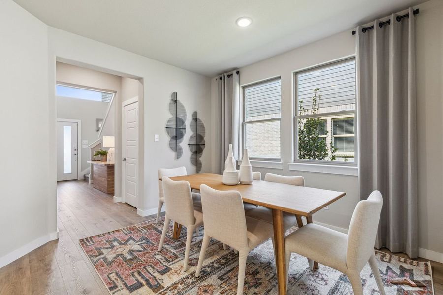 Dining Room in the Oak home plan by Trophy Signature Homes