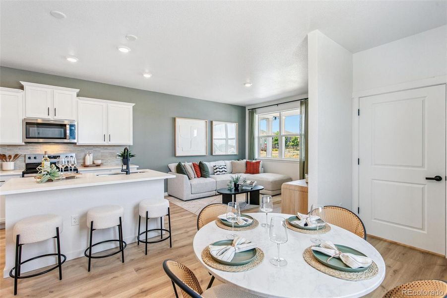 Furnished interior view inside a new home in Settlers Crossing, Commerce City (Image 8).