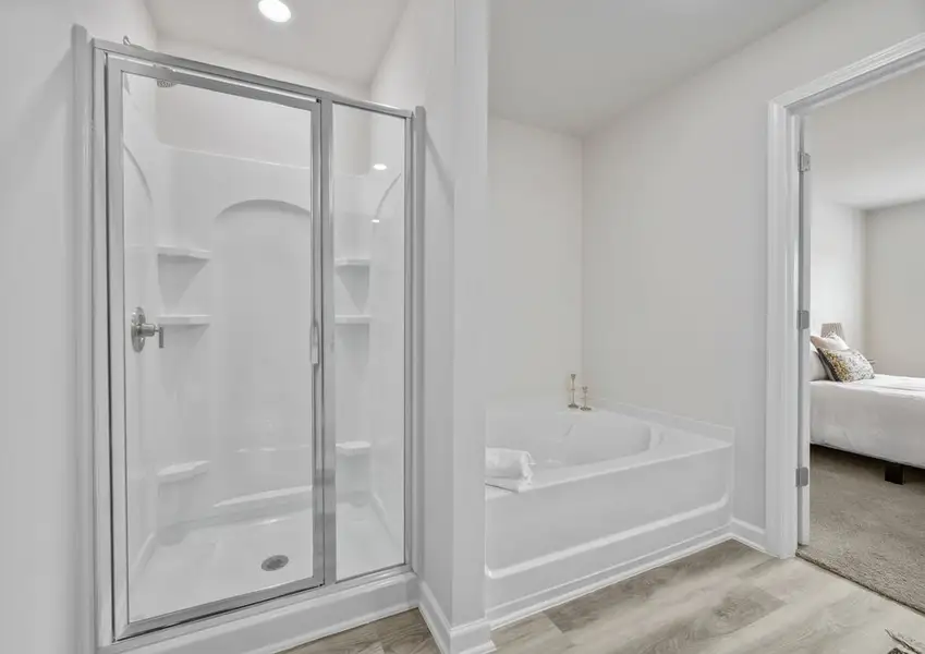 Walk-in shower and soaking tub Walk-in shower and soaking tub