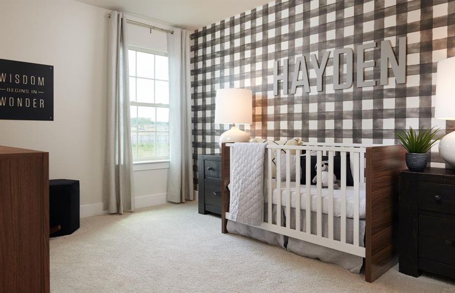 Secondary bedroom *model representation