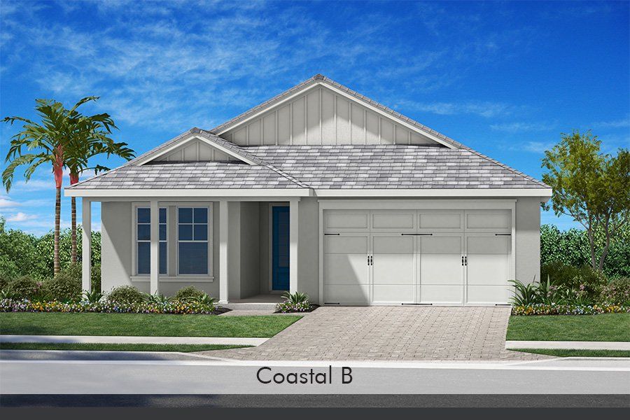 Representative exterior photo of a completed home built from the Halyard by Homes by Towne in Shellstone at Waterside, Sarasota, FL (Image 12).