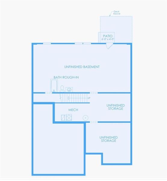 2D floor plan layout of this home in Sierra Creek, Hoschton, GA (Image 4).