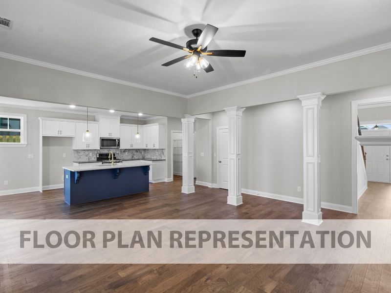 Family Room to Kitchen | Townsend II Plan by Ivey Homes Family Room to Kitchen | Townsend II Plan by Ivey Homes