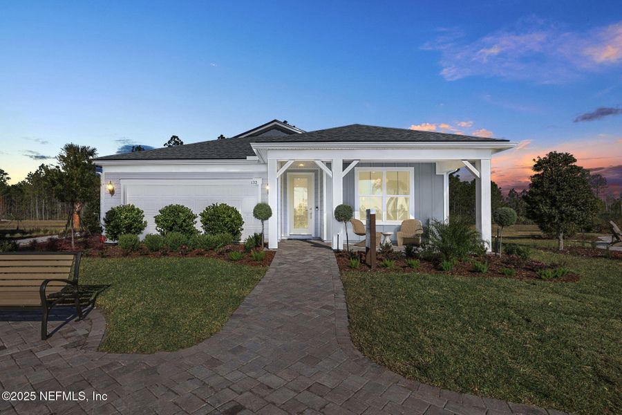 Exterior details and patio area of a home in Murray Farms, Middleburg (Image 36).