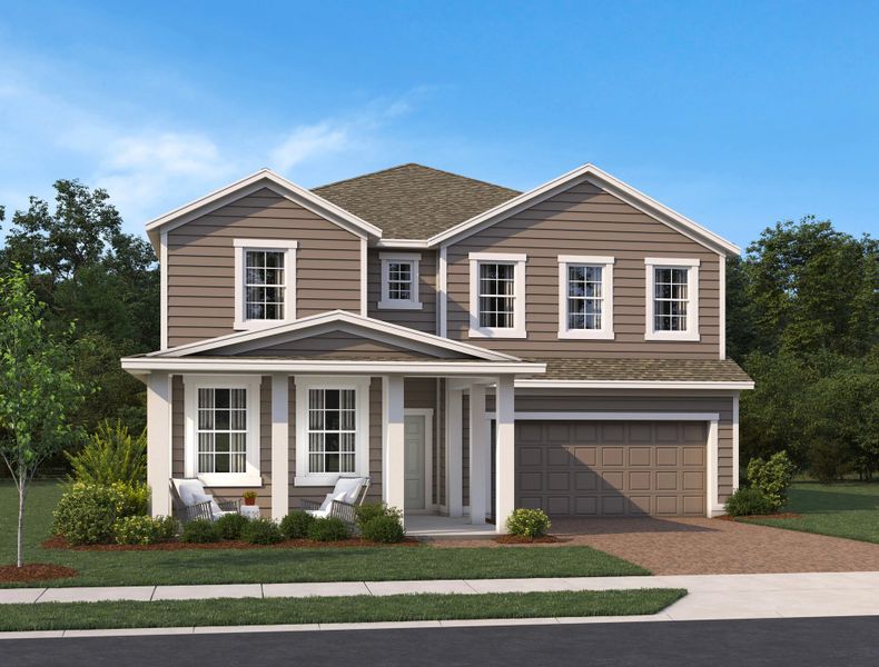 Representative exterior photo of a completed home built from the Duval II by Ashton Woods in Ardisia Park Estate, New Smyrna Beach, FL (Image 25).
