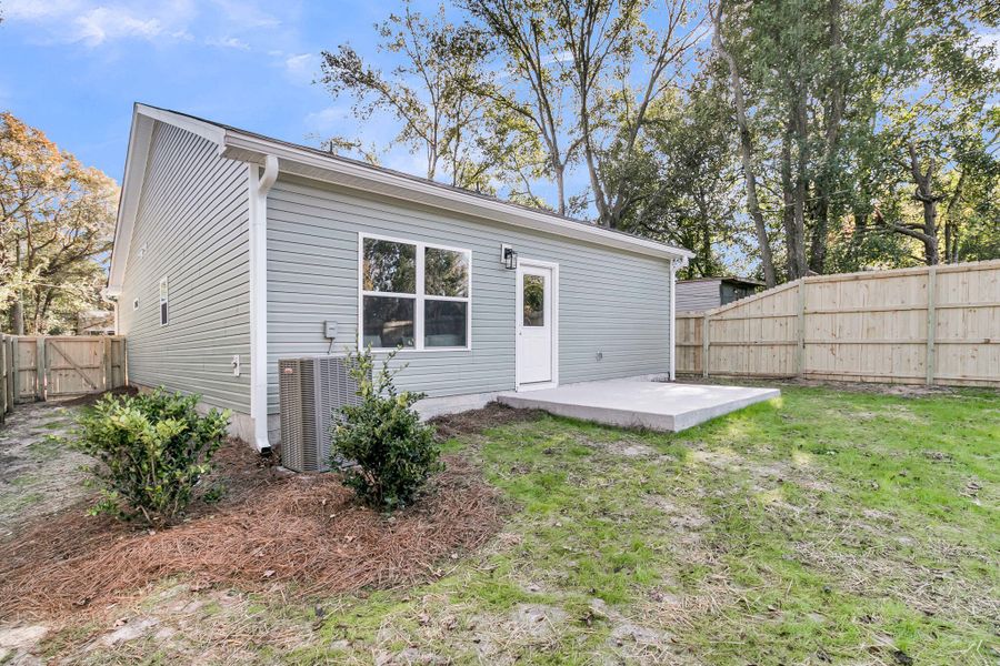 Exterior details and patio area of a home in , North Charleston (Image 31).