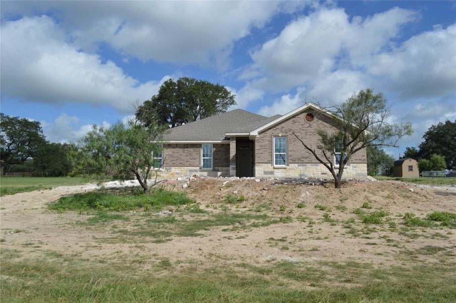 Ranch-style home with brick siding Ranch-style home with brick siding