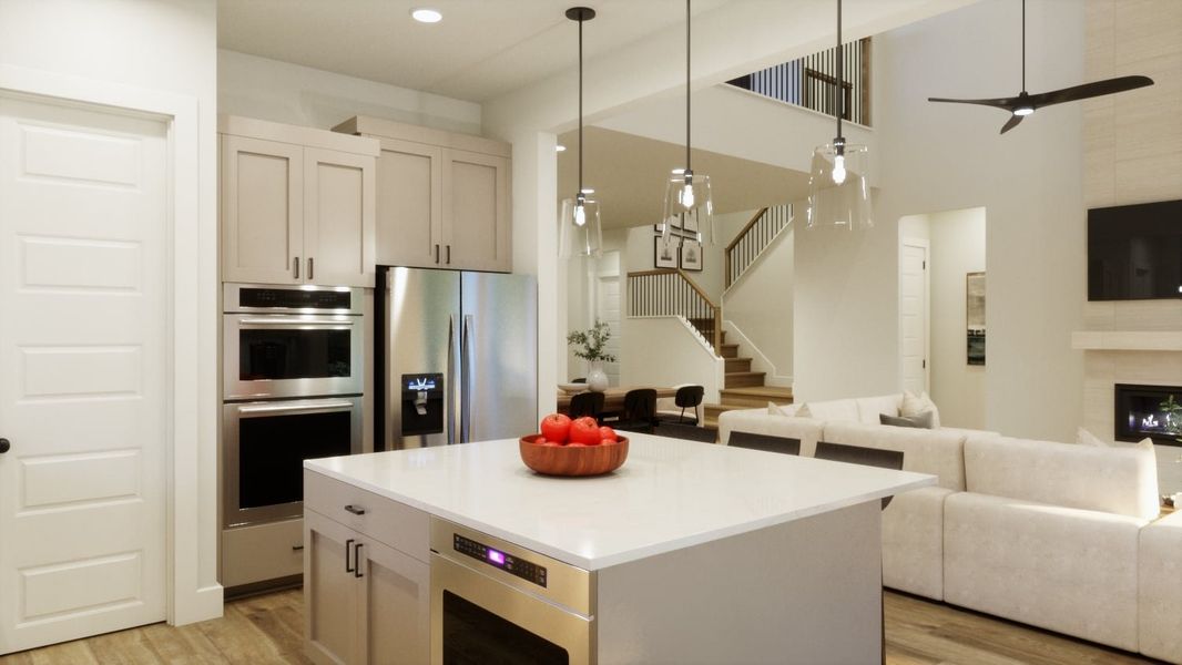 Furnished interior view inside a new home in Persimmon, Buda (Image 8).