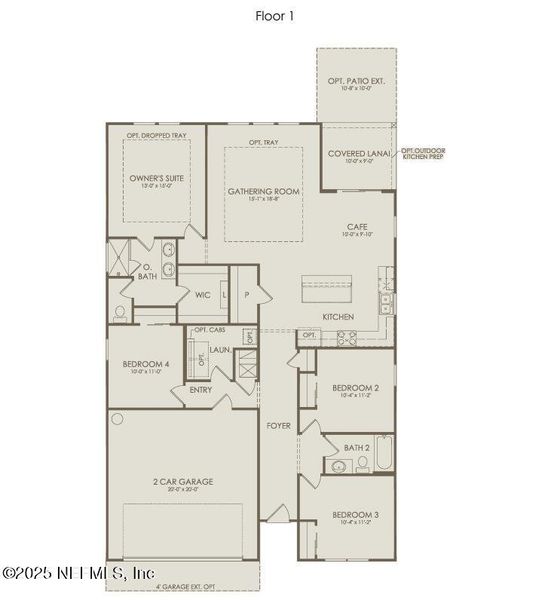 2D floor plan layout of this home in Murray Farms, Middleburg, FL (Image 3).