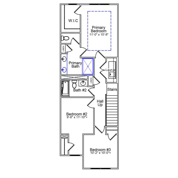 2D floor plan layout of this home in Lakeview Village, Charlotte, NC (Image 3).