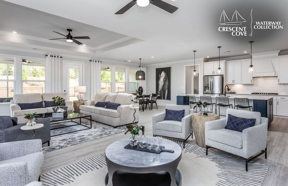 Representative furnished interior of a home built from the Renown - Waterway Collection by Pulte Homes in Crescent Cove, Myrtle Beach (Image 20).