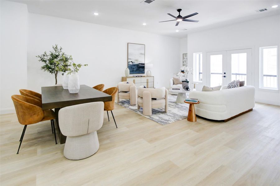 Tons of space here to have a large living room as well as dining set.