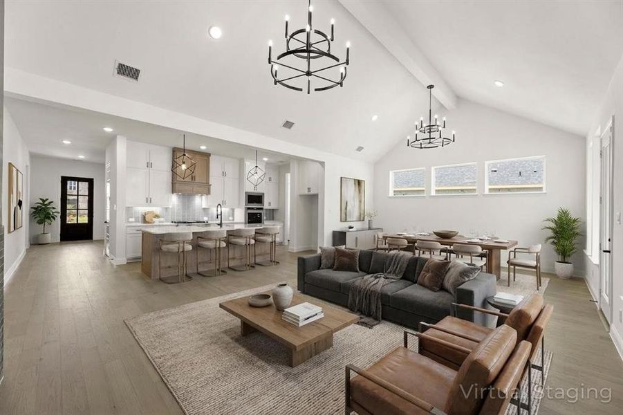 3216 Patterson Ct  - Family Room & Dining Virtually Staged