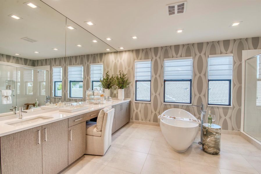 Furnished interior view inside a new home in Apex at Avenir, Palm Beach Gardens (Image 44).