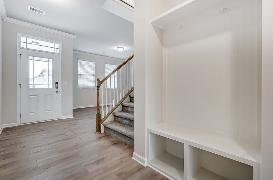 Foyer and front entry