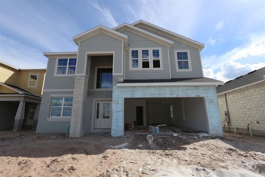 In-progress construction of a new home in Center Lake on the Park, St. Cloud, FL (Image 11).