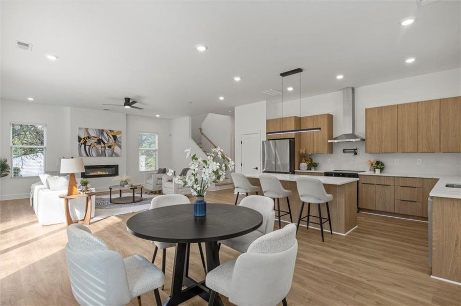 Furnished interior view inside a new home in , Atlanta (Image 8). Furnished interior view inside a new home in , Atlanta (Image 8).