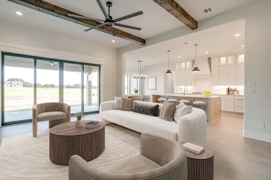 Representative furnished interior of a home built from the The Dallas by Kenmark Homes in Cotten Creek, Azle (Image 7). Representative furnished interior of a home built from the The Dallas by Kenmark Homes in Cotten Creek, Azle (Image 7).