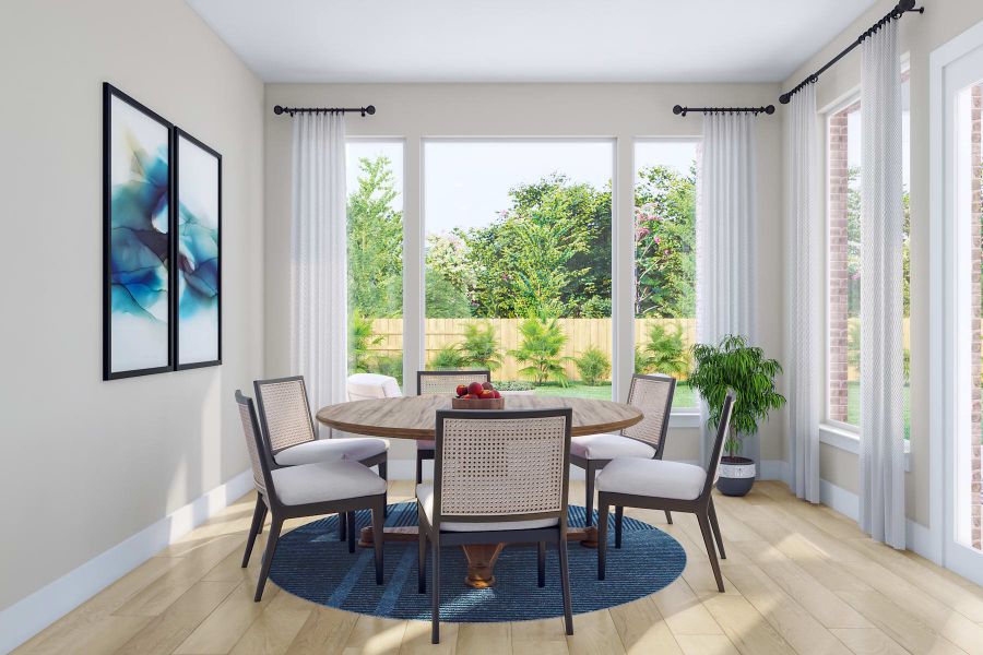 Representative furnished interior of a home built from the Trieste by Tri Pointe Homes in Woodson’s Reserve, Spring (Image 6).