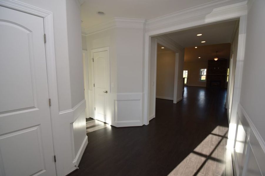 Representative unfurnished interior of a home built from the Cambridge by Keystone Homes NC in Weybridge, Burlington (Image 23).