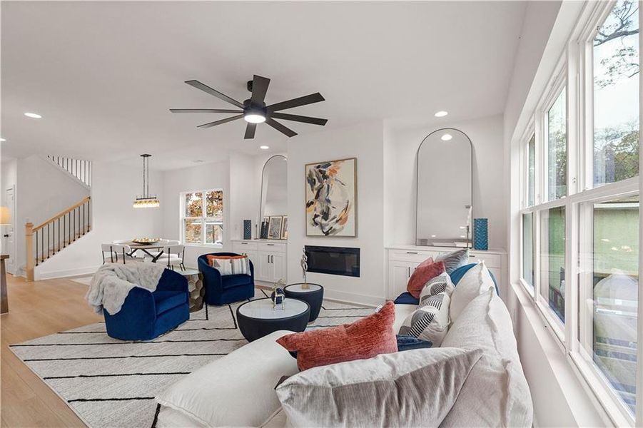 Furnished interior view inside a new home in , Atlanta (Image 58).