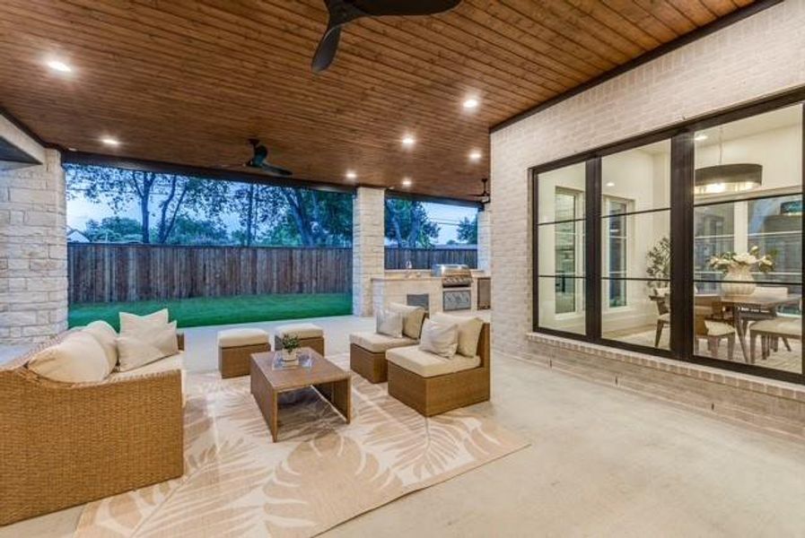 Exterior details and patio area of a home in , Dallas (Image 3). Exterior details and patio area of a home in , Dallas (Image 3).