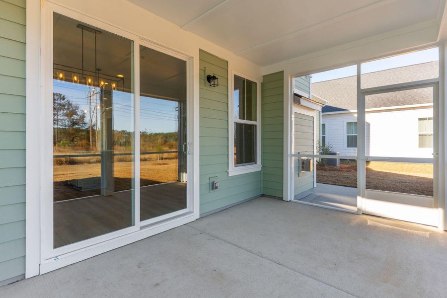 Exterior details and patio area of a home in Single Family Homes at Nexton, Summerville (Image 19).