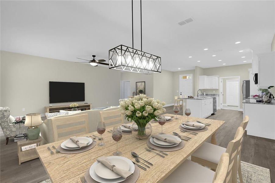 Dining Room Virtually Staged